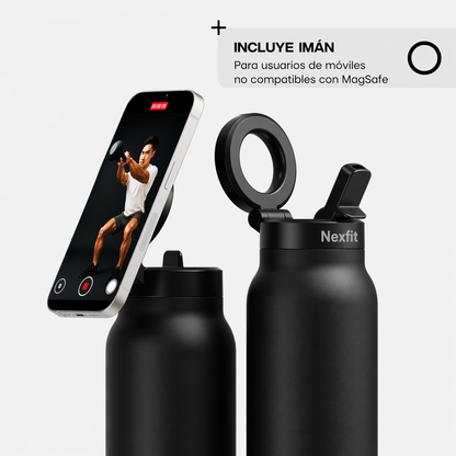 Botella con soporte magnético para teléfono | Nexfit