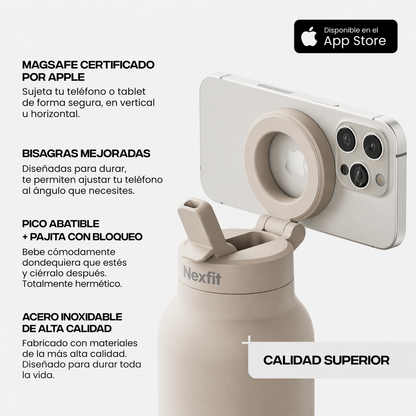 Botella con soporte magnético para teléfono | Nexfit