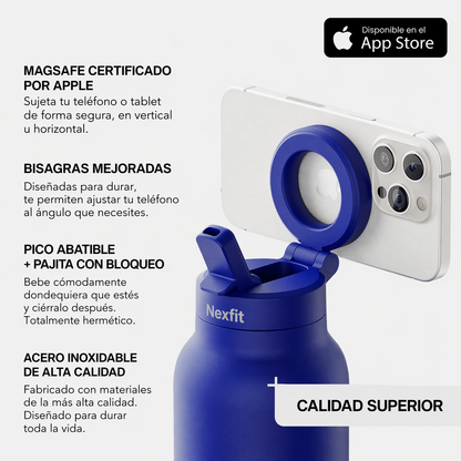 Botella con soporte magnético para teléfono | Nexfit