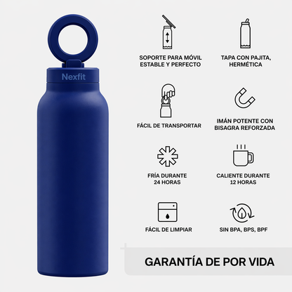 Botella con soporte magnético para teléfono | Nexfit